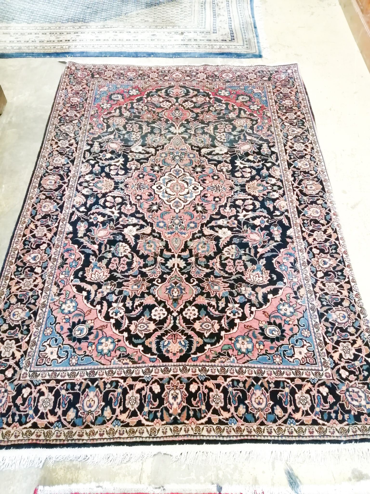 095Two Oriental rugs and another Eastern rug, largest 204 x 140cm